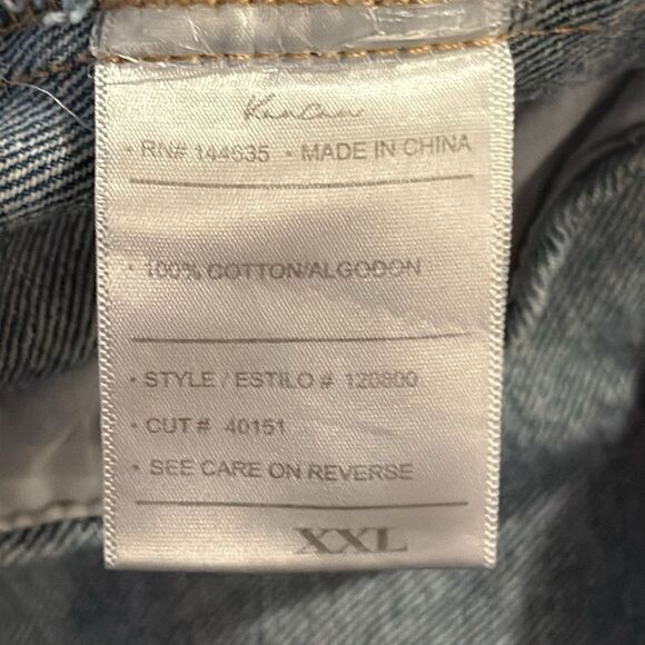 Kancan Denim Two Tone Distressed Jacket Size XXL, Exclusively For Maurices - Picture 7 of 8